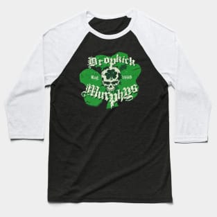 Green skull punk band Baseball T-Shirt